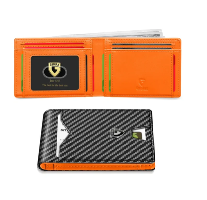 ⏰Limited-Time Discount!!⏰ RFID-Blocking Leather and Carbon Fiber Credit Card Holder