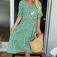 🔥Hot Sale 50% OFF!!💕Round Neck Polka Dot Print Midi Dress🌸