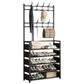 🏠 3-in-1 Entryway Organizer: Shoe Rack, Coat Rack & Shelves, 16mm Metal Frame, 4/5 Tiers