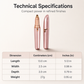 💄 Electric Eyebrow Trimmer: Built-In LED, Lipstick Design, Stainless Steel, Waterproof, Portable