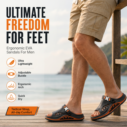 🏃 Men's Athletic Breathable Sandals with Thick Sole — Non-Slip, Lightweight & Great for Active Days