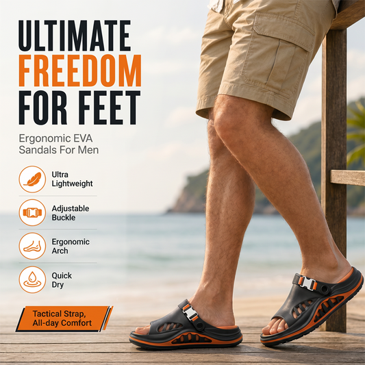 🏃 Men's Athletic Breathable Sandals with Thick Sole — Non-Slip, Lightweight & Great for Active Days