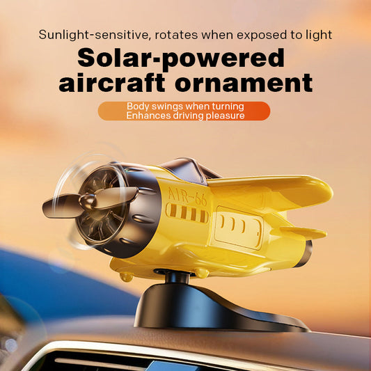 🎁2026 Limited Time Sale - 50% OFF🔥Solar powered airplane shaped car ornaments