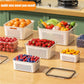 🍓 3-PC Fruit Container Set: Removable Colander, Leak-Proof, Stackable, BPA-Free, 3 Sizes