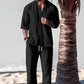 🎉BIG SALE-52% OFF🎉Men's Trendy Cotton Linen Top & Pants Two-Piece Set FREE SHIPPING
