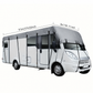 🚐 Caravan Roof Cover: Silver-Coated 210D Oxford, 6.5×3m, Water Runs Off, One-Person Fit