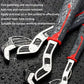 🔧 Self-Locking Pipe Wrench: One-Hand Lock, 7-43mm Grip, Chrome Vanadium Steel