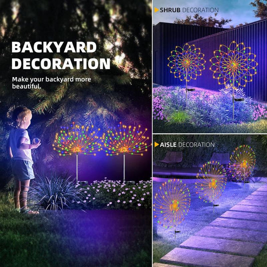🎁2026 New Arrivals 50% OFF💥Waterproof Solar Garden Fireworks Lamp