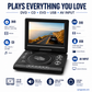 📺 7.8" HD Portable DVD/EVD Player – Large Screen, Rechargeable & Compatible with DVD/CD/USB/SD – Perfect for Home & Travel 🔥 50% OFF
