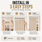 No-Drill Magnetic Accordion Door Curtain