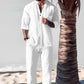🎉BIG SALE-52% OFF🎉Men's Trendy Cotton Linen Top & Pants Two-Piece Set FREE SHIPPING