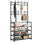🏠 3-in-1 Entryway Organizer: Shoe Rack, Coat Rack & Shelves, 16mm Metal Frame, 4/5 Tiers