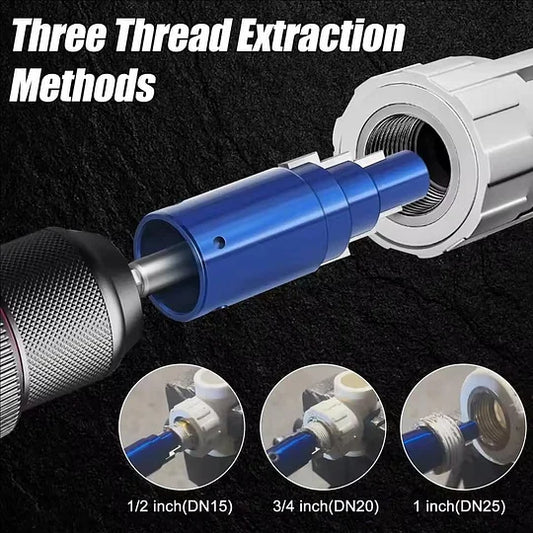🏗️ 3-in-1 Broken Pipe Extractor — Drill or Hand-Operated