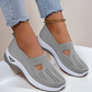 👟 Women's Woven Orthopedic Breathable Soft Sole Shoes — Lightweight Slip-On Walking Shoes with Arch Support