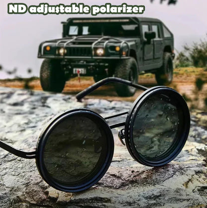 🔥Adjustable Tint Polarized Round Sunglasses