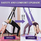 🧘 Yoga Stretching Band: 1.5m Soft Fabric, Adjustable Loops, Door Anchor, for Flexibility