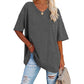 👚 LIMITED-TIME 50% OFF! 💥 Ladies V-Neck T-Shirt – Premium Cotton, Flared Hem, Loose Fit ✨