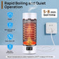 ☕ Portable Electric Kettle: 4-Stage Temp Display, 5-Min Boil, 12H Keep Warm, 500ml, Leak-Proof