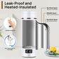 ☕ Portable Electric Kettle: 4-Stage Temp Display, 5-Min Boil, 12H Keep Warm, 500ml, Leak-Proof