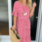 🔥Hot Sale 50% OFF!!💕Round Neck Polka Dot Print Midi Dress🌸