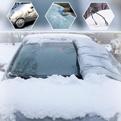 ❄️ Magnetic Car Windshield Cover: All-Season, Waterproof 4-Layer, Snow & Sun Shield, Reflective