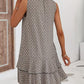 🎀 Geometric Print Mini Dress with Hollowed Bowknot Back