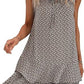 🎀 Geometric Print Mini Dress with Hollowed Bowknot Back