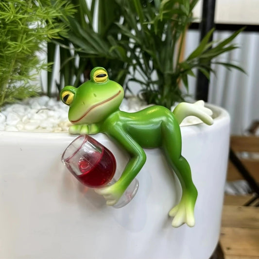 🎁Gift Idea Hot sale 50% OFF🐸 Frog Flower Pot Hanger Ornament🍷