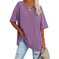 👚 LIMITED-TIME 50% OFF! 💥 Ladies V-Neck T-Shirt – Premium Cotton, Flared Hem, Loose Fit ✨