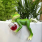 🎁Gift Idea Hot sale 50% OFF🐸 Frog Flower Pot Hanger Ornament🍷