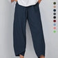 📢Last Day Special Price :￡11.99!!👖✨Vintage Asymmetrical Elastic Waist Pockets Pants – Unique Design, Comfortable Fit & Functional Style🌸