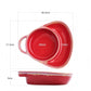 🍽️ Ceramic Divided Baking Dish: Oven-Safe, Single Handle, Vintage Embossed, Microwave Safe