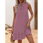 🎀 Geometric Print Mini Dress with Hollowed Bowknot Back