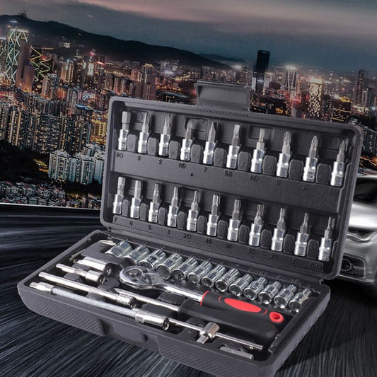 🔥free shipping🔥46pcs Fast Ratchet Sleeve Wrench Kit