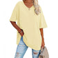 👚 LIMITED-TIME 50% OFF! 💥 Ladies V-Neck T-Shirt – Premium Cotton, Flared Hem, Loose Fit ✨