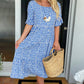 🔥Hot Sale 50% OFF!!💕Round Neck Polka Dot Print Midi Dress🌸