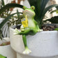 🎁Gift Idea Hot sale 50% OFF🐸 Frog Flower Pot Hanger Ornament🍷