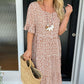 🔥Hot Sale 50% OFF!!💕Round Neck Polka Dot Print Midi Dress🌸