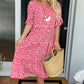 🔥Hot Sale 50% OFF!!💕Round Neck Polka Dot Print Midi Dress🌸
