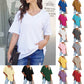 👚 LIMITED-TIME 50% OFF! 💥 Ladies V-Neck T-Shirt – Premium Cotton, Flared Hem, Loose Fit ✨