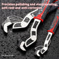 🔧 Self-Locking Pipe Wrench: One-Hand Lock, 7-43mm Grip, Chrome Vanadium Steel
