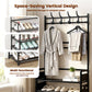 🏠 3-in-1 Entryway Organizer: Shoe Rack, Coat Rack & Shelves, 16mm Metal Frame, 4/5 Tiers