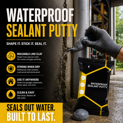 💕Buy More Save More💕Waterproof Sealant Putty, Mouldable Hole Sealing Filler for Pipe Wall Gap Blocking