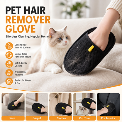 📢📢BUY 1 GET 1 FREE !! ⏰ Pet Hair Remover Gloves – Double-Sided Silicone Bristles, Ergonomic Non-Slip Fit & Washable Reusable – Remove Fur from Sofas, Clothes & Carpets in Seconds 🧤