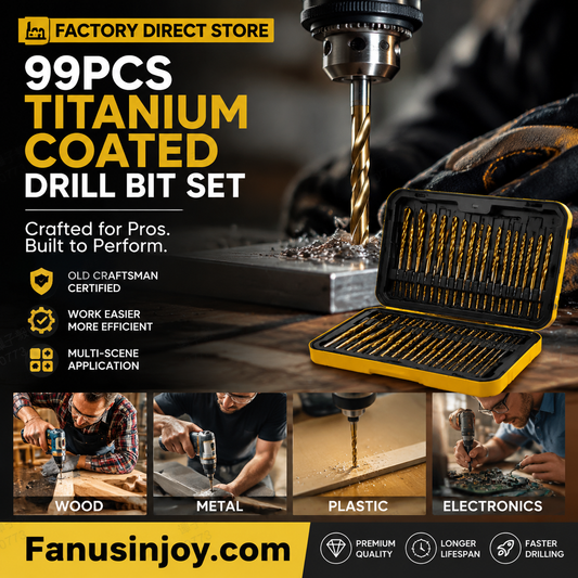🔥99PCS Titanium Coated Drill Bit Set