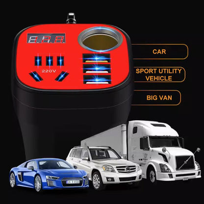 🔥50% OFF⚡ Car Cup-Style Inverter Charger with QC Support -- ⏳ While Supplies Last QC Charger