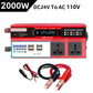 Portable 2000W Power Inverter Car Charger Adapter DC to AC
