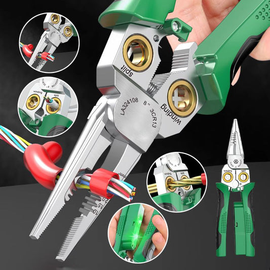 🔥8-in-1 Multi-Functional Wire Stripper Scissors With Electrical Test