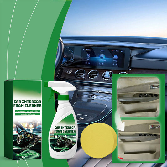🌟BUY 1 GET 1 FREE🌟Effective Car Interior Foam Cleaner with Sponge