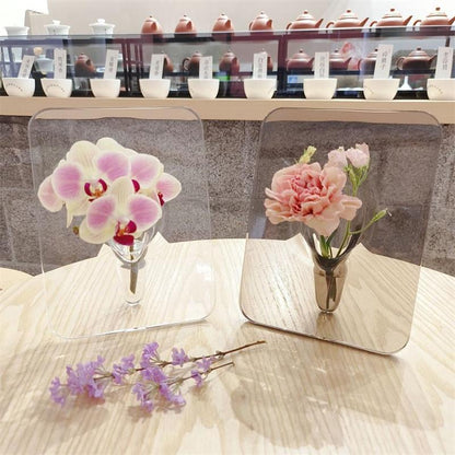 Exclusive 50% OFF | Nordic Transparent Acrylic Vase | Elegant Desktop Plant Holder & Home Decor | Modern Centerpiece for Living Room & Wedding Tables